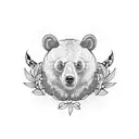 Madrid bear and strawberry tree tattoo design idea