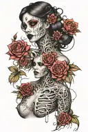 Collarbone goth emo tattoo design idea