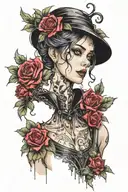 Collarbone goth emo tattoo design idea