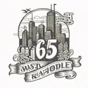 615 area code with nashville skyline tattoo design idea