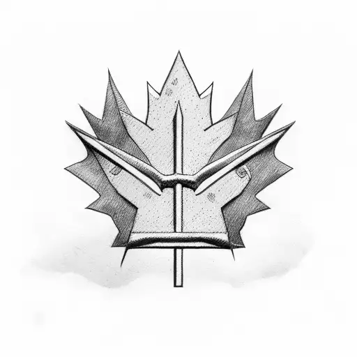 a single flag. Half flag of Venezuela and the other half the flag of Canada tattoo design idea