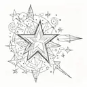 a tattoo describing disappointment, small stars may be present. mainly focusing on disappointment in life. any symbols c tattoo design idea