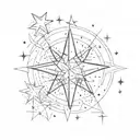 a tattoo describing disappointment, small stars may be present. mainly focusing on disappointment in life. any symbols c tattoo design idea