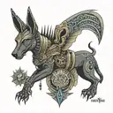 Anubis piramitler saat göz ranın gözü Karakalem  dövme çalışması  tattoo design idea