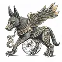 Anubis piramitler saat göz ranın gözü Karakalem  dövme çalışması  tattoo design idea