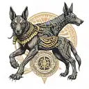 Anubis piramitler saat göz ranın gözü Karakalem  dövme çalışması  tattoo design idea