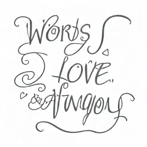 words I'll love you always W.B.W 9/07/51 - 6/06/24 tattoo design idea