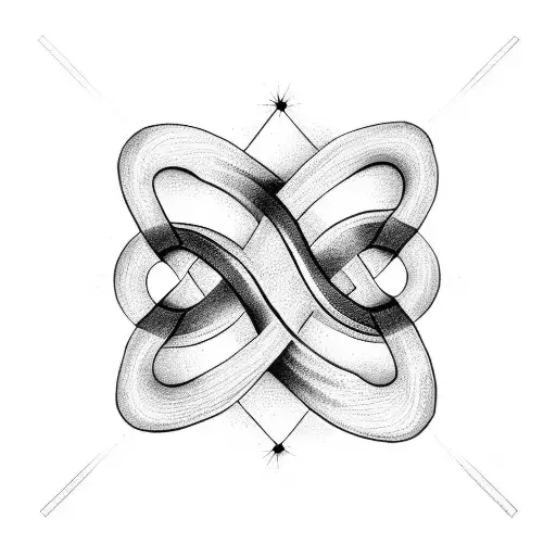 infinity symbol with S and U tattoo design idea