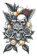 Good overtaking evil tattoo design idea