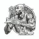 Kobe Bryant mamba mentality tattoo design idea
