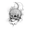 told tin pipe chipney tattoo design idea