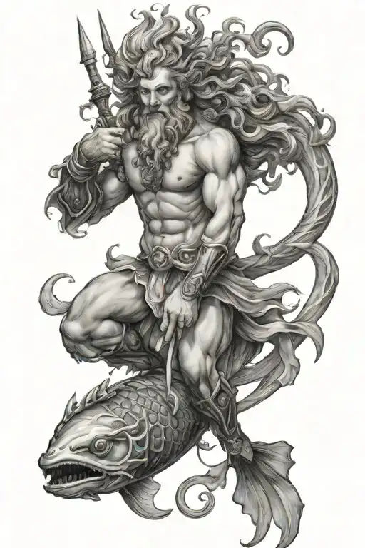 Neptune tattoo design idea