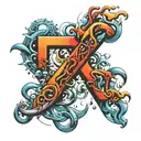 letters SCUBA tattoo design idea