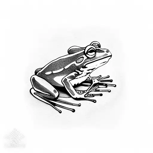 frog samurai tattoo design idea