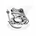 frog samurai tattoo design idea