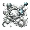 multiple universes tattoo design idea