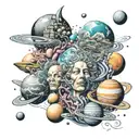 multiple universes tattoo design idea