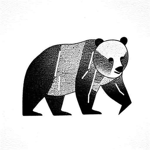 friendly grizzly bear standing on its hind legs tattoo design idea