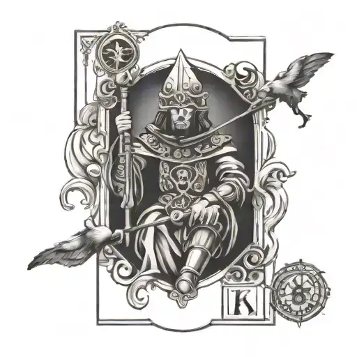 The fool tarot card tattoo design idea