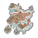 Map of Peru tattoo design idea