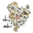 Map of Peru tattoo design idea