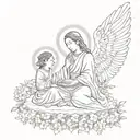 Blessing tattoo design idea