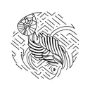 Incorporate the word"In-yeon" into the design, emphasizing simplicity and elegance. Consider elements of destiny tattoo design idea