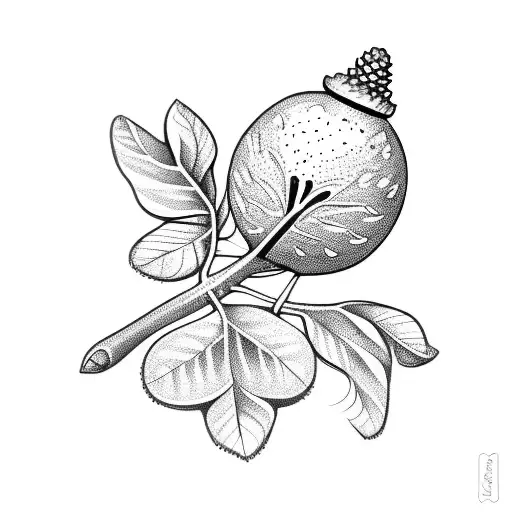 acorn tattoo design idea