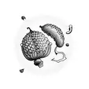 acorn tattoo design idea