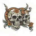 skulls tattoo design idea