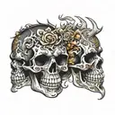skulls tattoo design idea