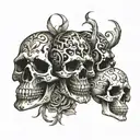 skulls tattoo design idea
