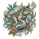 running outdoors tattoo design idea