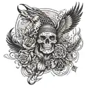 running outdoors tattoo design idea