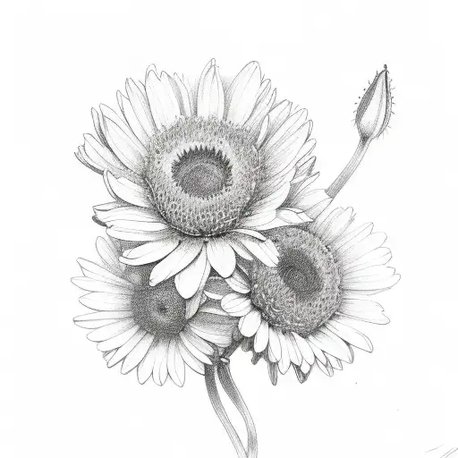 may, february, march, april, november birth flower bouquet  tattoo design idea