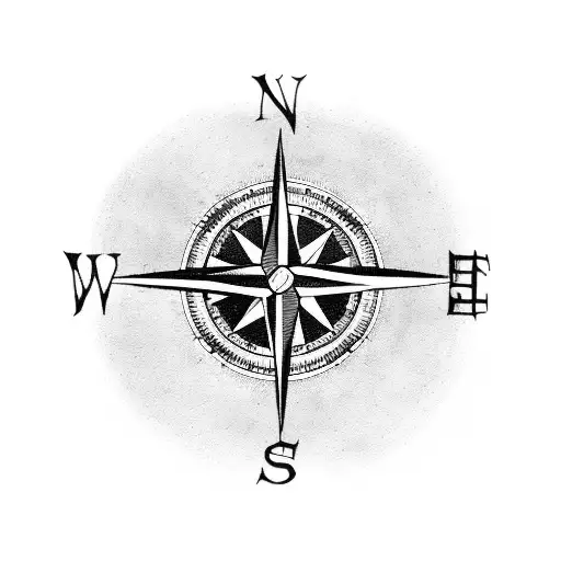 compass cross woods lake superior tattoo design idea