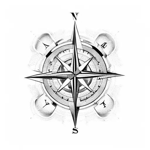compass woods 3kids cross hard work small town tattoo design idea
