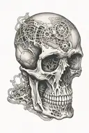 skull x ray tattoo design idea