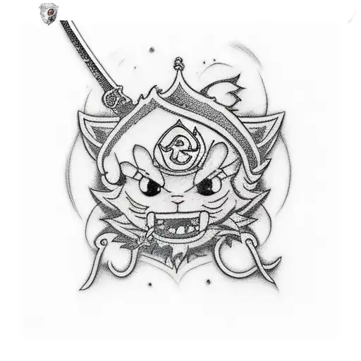 Narutos headband, luffys hat and ichigos sword  tattoo design idea
