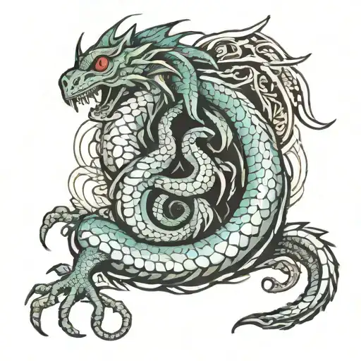 basilisk tattoo design idea