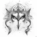 croix et aigle  tattoo design idea