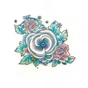 forget me not tattoo design idea