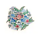 forget me not tattoo design idea