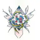 forget me not tattoo design idea