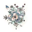 forget me not tattoo design idea