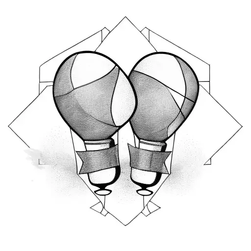 A pair of maracas with cuban flag tattoo design idea