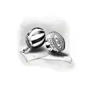 A pair of maracas with cuban flag tattoo design idea