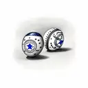 A pair of maracas with cuban flag tattoo design idea