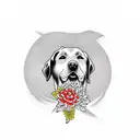 labrador tattoo design idea