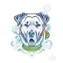 labrador tattoo design idea